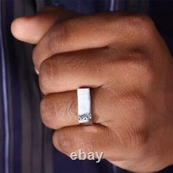 0.30 Ct Round Lab Grown Diamond Men's Two Stone Engagement Ring 10K White Gold