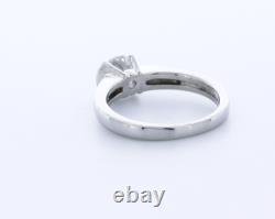 0.7 CT Lab-Created Diamond D/VS2 Round Cut Platinum Bezel Classic Solitaire Ring