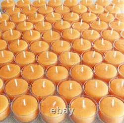 100% Beeswax Tealight Candles BULK USA Honey Tea Lights Bees Wax / Emergency