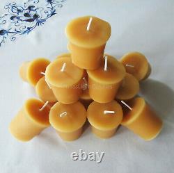 100% Beeswax Votives Candles / USA Emergency Honey Scent Long Burning BULK