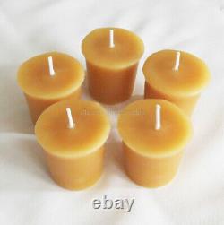 100% Beeswax Votives Candles / USA Emergency Honey Scent Long Burning BULK