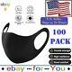 100 Pack Face Mask Reusable Washable Breathable Unisex Black Face Mask Usa
