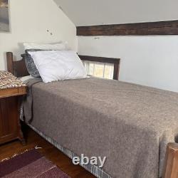 100 % Wool Blanket Queen Size Raw Wool Hand Made In USA CT