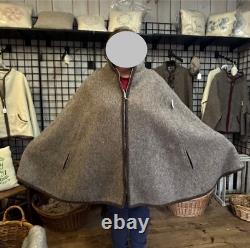 100 % Wool Poncho Hand Made In USA Connecticut Raw Wool Undyed