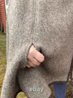 100 % Wool Poncho Hand Made In USA Connecticut Raw Wool Undyed