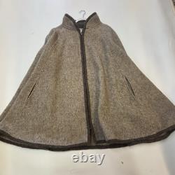 100 % Wool Poncho Hand Made In USA Connecticut Raw Wool Undyed