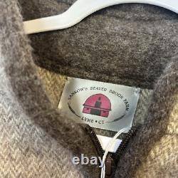 100 % Wool Poncho Hand Made In USA Connecticut Raw Wool Undyed