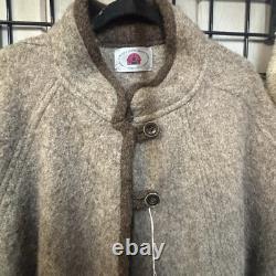 100 % Wool Poncho Hand Made In USA Connecticut Raw Wool Undyed