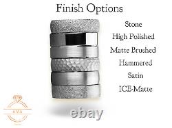 10K White Solid Gold Low Dome Step Wedding Band Ring Comfort Fit Polished New