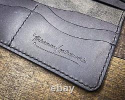 10 Pocket Long wallet The Dallas Tinkerman Leatherworks Horween Charcoal Gray