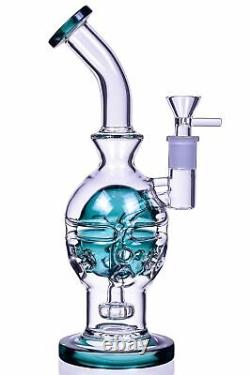 10 SPHERICAL Tilted BONG Glass Water Pipe FAB EGG Hookah COOL Bubbler USA