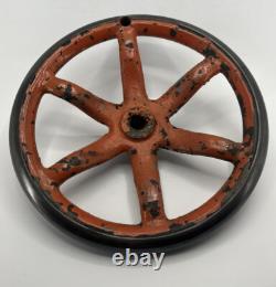 11 1/2 Cast Iron 6 Spoke Curved Hand Wheel USA Made 3/4 Arbor (1127)