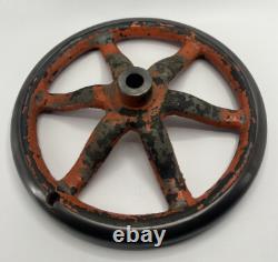 11 1/2 Cast Iron 6 Spoke Curved Hand Wheel USA Made 3/4 Arbor (1127)