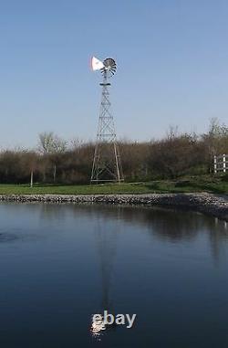 12 Ft Tall Hand Made in the USA Aluminum Garden Windmill, Wind Wheel