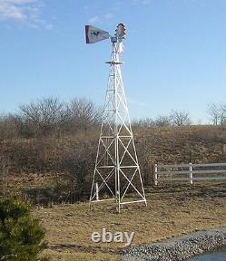 12 Ft Tall Hand Made in the USA Aluminum Garden Windmill, Wind Wheel