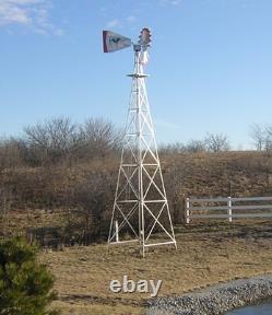 12 Ft Tall Hand Made in the USA Aluminum Garden Windmill, Wind Wheel