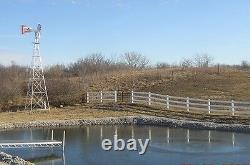 12 Ft Tall Hand Made in the USA Aluminum Garden Windmill, Wind Wheel