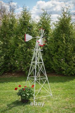 12 Ft Tall Hand Made in the USA Aluminum Garden Windmill, Wind Wheel