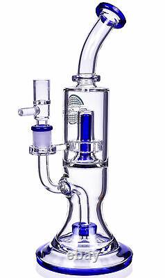 12 Inch UNIQUE DUAL Showerhead BONG Glass Water Pipe CUTE Bubbler USA