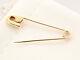 14k Yellow Gold Safety Pin 1.25'' Long Handmade In Usa
