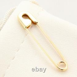 14K Yellow Gold Safety Pin 1.25'' long Handmade in USA