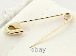 14K Yellow Gold Safety Pin 1.25'' long Handmade in USA
