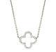 14ctw Diamond 14k White Gold Clover Necklace 16 Chain Handmade In Usa New Tags