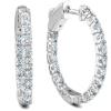 14k White Or Yellow Gold 1ct Tw Round Natural Diamond Hoops 1 Tall