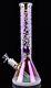 15 Inch Thick Heavy Chill Glass Iridescent Beaker Bong Water Pipe Pink Usa