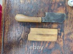 1800s Handmade Civil War Knife With Wood Sheath USA