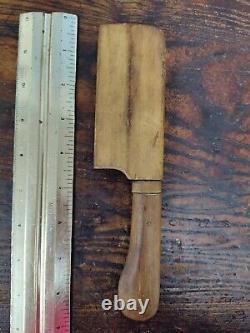 1800s Handmade Civil War Knife With Wood Sheath USA