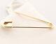 18k Yellow Gold Safety Pin Handmade In Usa (1.5'')