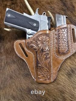 1911 Leather Holster With Attached Mag Holder Hand Made In The USA
