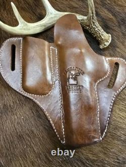 1911 Leather Holster With Attached Mag Holder Hand Made In The USA