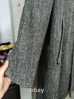 1950s vintage Harris Tweed all worsted bespoke classic suit over coat 40R 48R