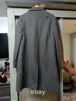 1950s vintage Harris Tweed all worsted bespoke classic suit over coat 40R 48R