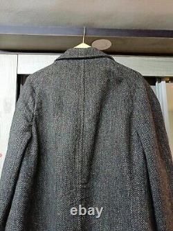 1950s vintage Harris Tweed all worsted bespoke classic suit over coat 40R 48R