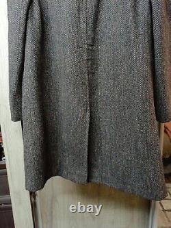 1950s vintage Harris Tweed all worsted bespoke classic suit over coat 40R 48R