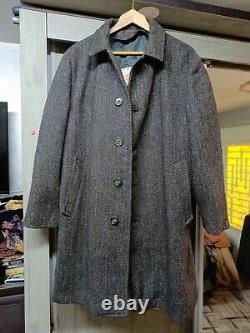 1950s vintage Harris Tweed all worsted bespoke classic suit over coat 40R 48R