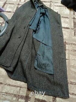 1950s vintage Harris Tweed all worsted bespoke classic suit over coat 40R 48R