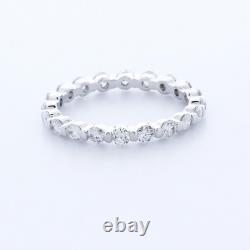 1 1/2ct tw F VS2 Round Natural Certified Diamonds 14K Gold Classic Eternity Band