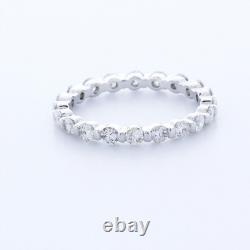 1 1/2ct tw F VS2 Round Natural Certified Diamonds 14K Gold Classic Eternity Band
