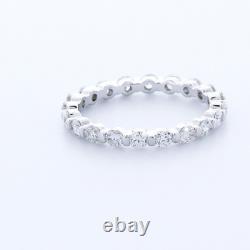 1 1/2ct tw F VS2 Round Natural Certified Diamonds 14K Gold Classic Eternity Band