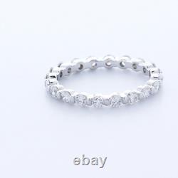 1 1/2ct tw F VS2 Round Natural Certified Diamonds 14K Gold Classic Eternity Band