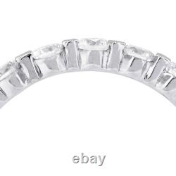 1 1/2ct tw F VS2 Round Natural Certified Diamonds 14K Gold Classic Eternity Band