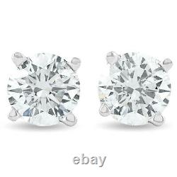 1.25 Ct Round Diamond Studs Earrings in 14K White or Yellow Gold