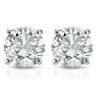 1/2ct Round Genuine Diamond Studs Earrings In 14k White Or Yellow Gold