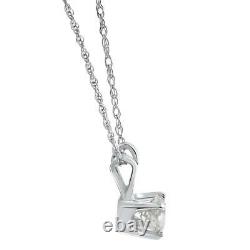 1/2ct Solitaire Round Diamond White Gold New Pendant Womens Necklace
