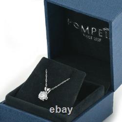 1/2ct Solitaire Round Diamond White Gold New Pendant Womens Necklace