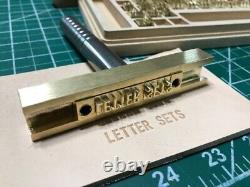 1/4 tall Brass Letter Sets Made in USA- Din Condensed Font Brand New